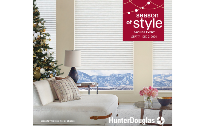 Hunter Douglas Window Treatment Sale Season of Style Savings Event 